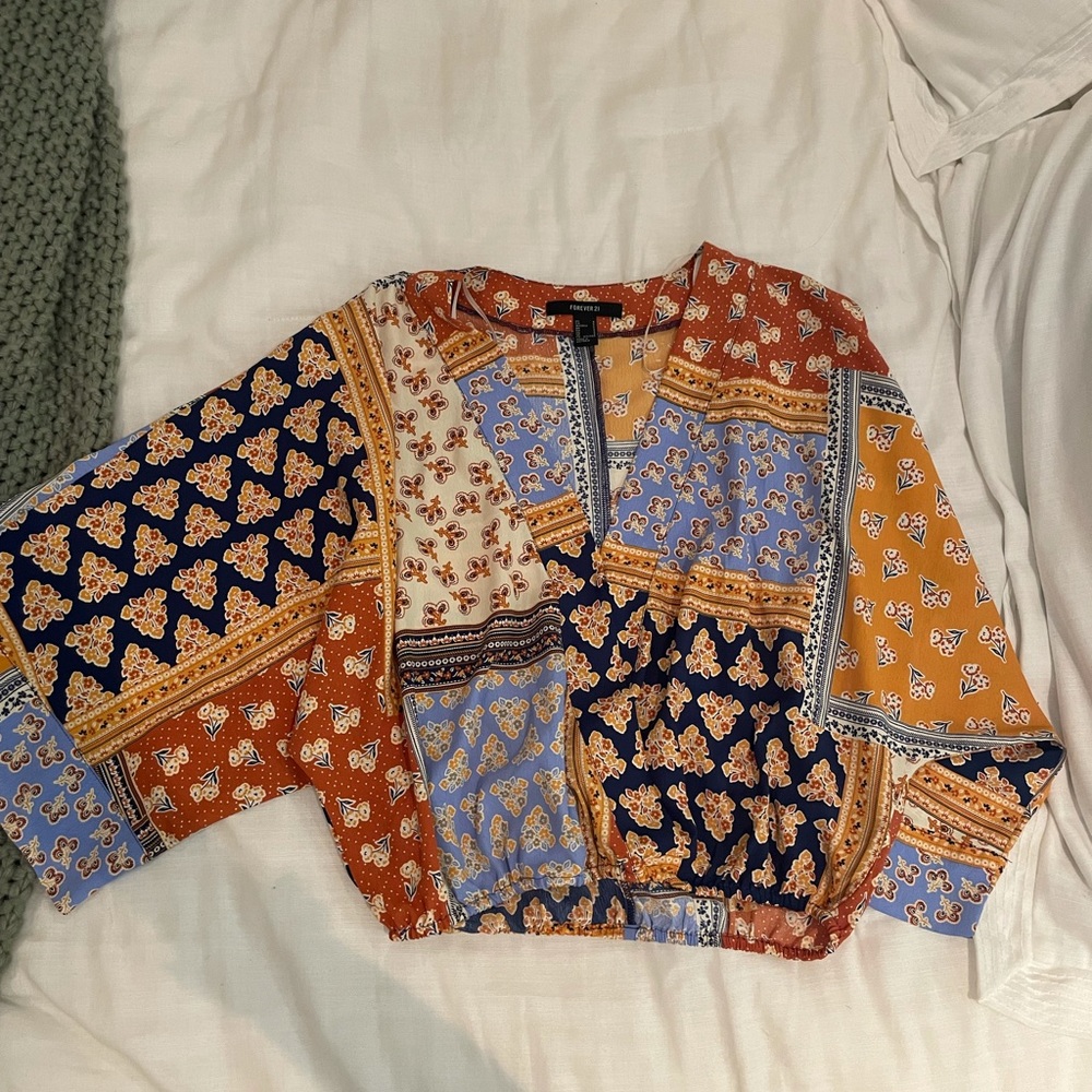 F21 Fun colorful top - multi pattern